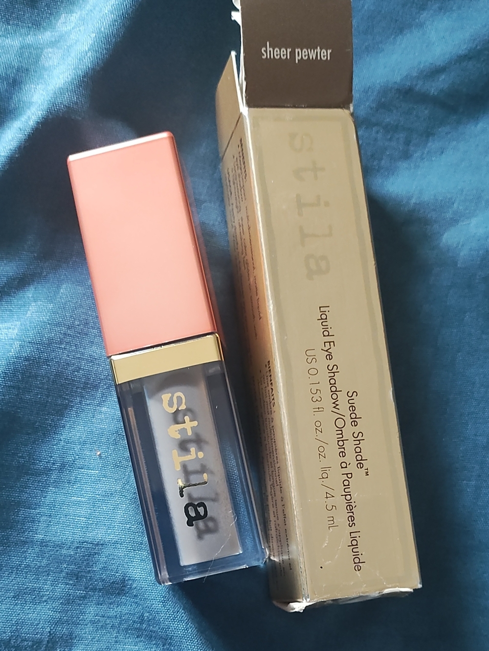 Stila Liquid Eyeshadow Sheer Pewter with Rose-Gold Cap